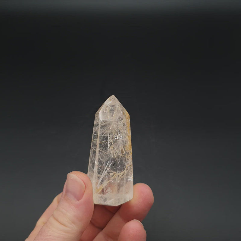 pointe de quartz rutilé