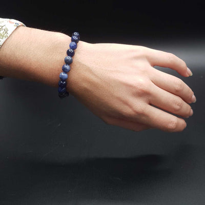 Bracelet en perles naturelles de Sodalite 8mm