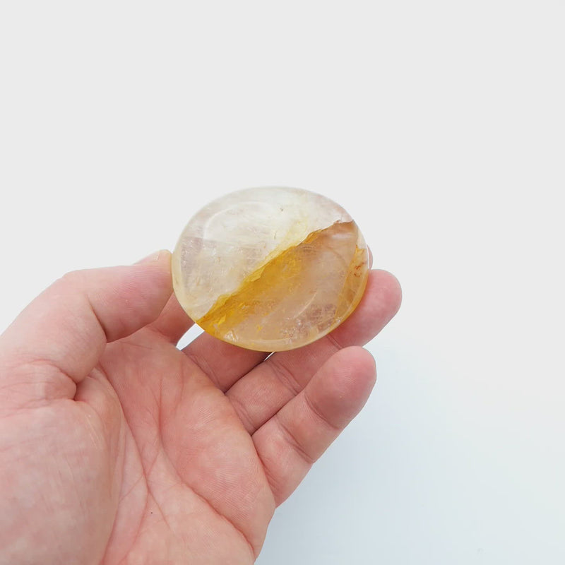 Galet de Quartz hématoïde jaune