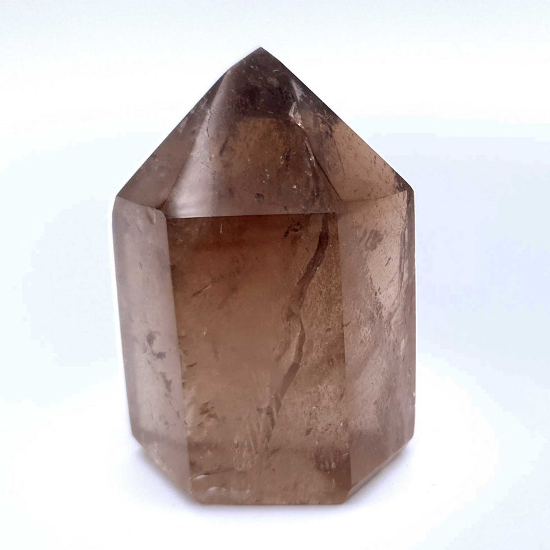 pointe de quartz fumé de Madagascar