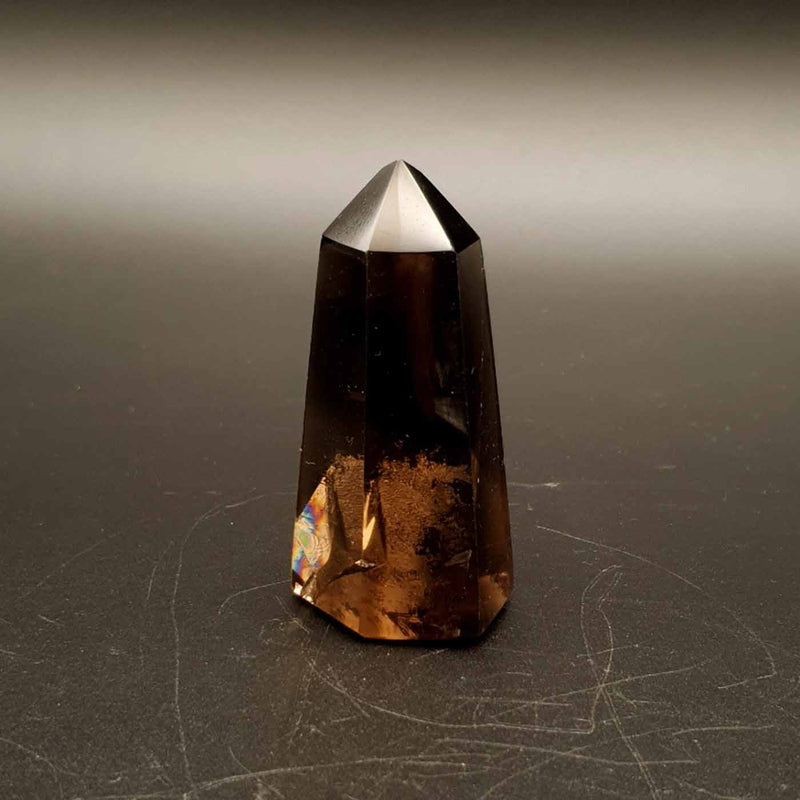 pointe de quartz fumé morion