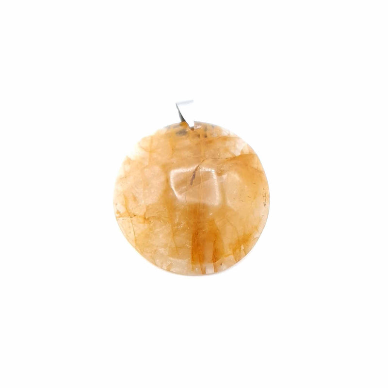 Pendentif en Quartz hématoïde jaune