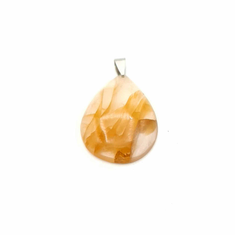 Pendentif en Quartz hématoïde jaune