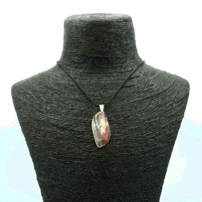 pendentif en quartz hématoïde rouge