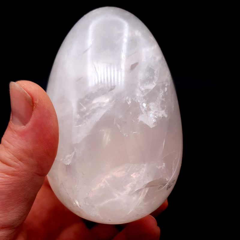 Oeuf en Quartz Laiteux