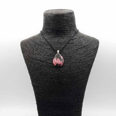 pendentif en rhodonite goutte